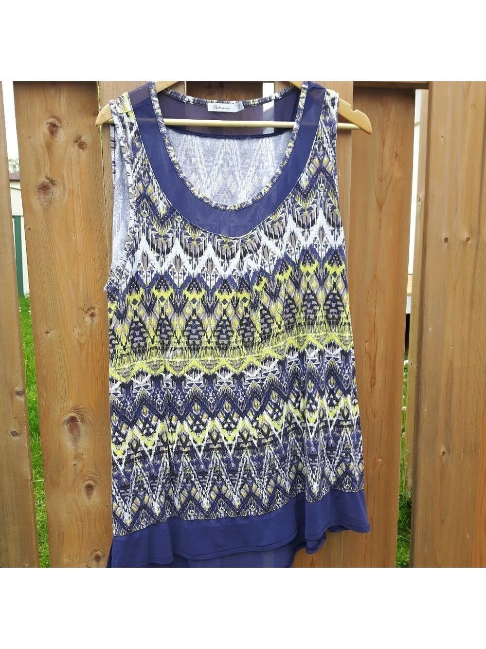 Reitman's Summer Tank Top with Mesh Detailing 1X